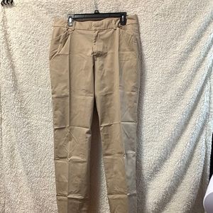 Lee women’s mid rise straight leg trouser tan size 12